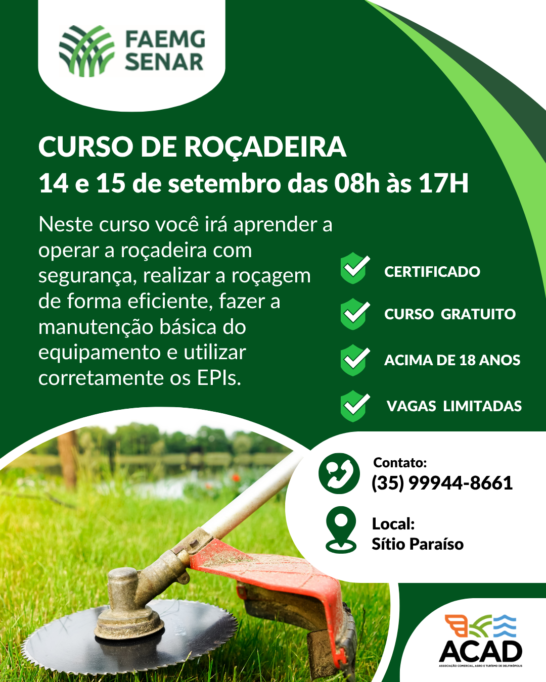 CURSO DE ROÇADEIRA