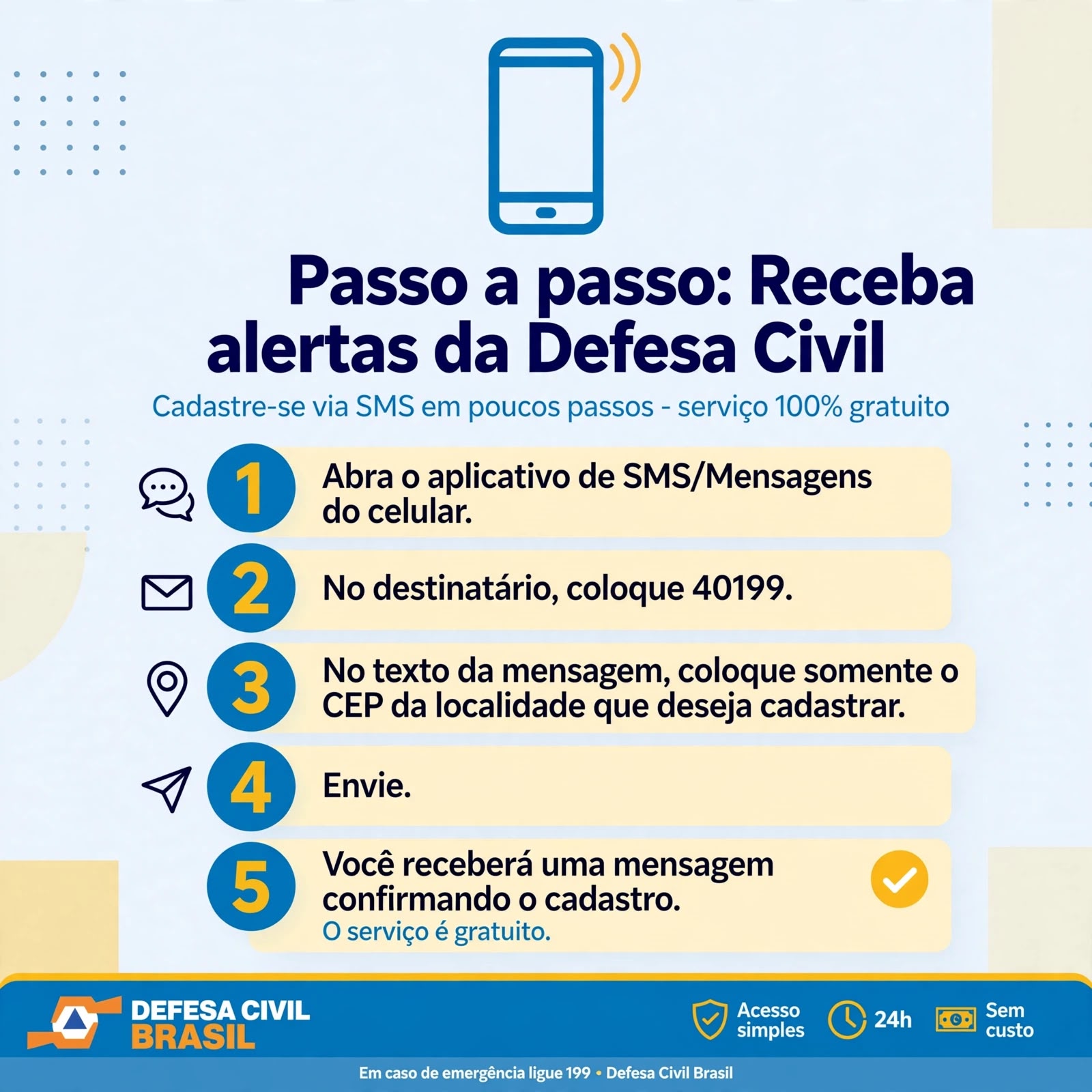 Após temporal em Delfinópolis, saiba como receber alertas da Defesa Civil diretamente no celular
